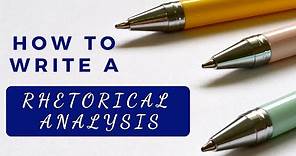 How to Write a Rhetorical Analysis Essay | AP Lang Q2 | Coach Hall Writes