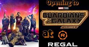 Opening to Guardians of the Galaxy Vol. 3 2023 Regal Cinemas