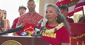 Maui Strong presents 10K signatures to Gov. Green to stop West Maui tourism reopen