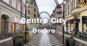 Örebro, Sweden 🇸🇪 | City Centre Walk on Rainy Day | City Walking Tour | 4K HDR