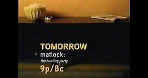 Hallmark Channel — "Matlock - Movie: The Hunting Party" promo (2007)
