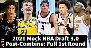 2021 Mock NBA Draft 3.0 Post-Combine: Full 1st Round