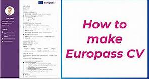 How to make Europass cv (step by step)
