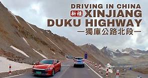4K Xinjiang China Driving Tour - Travel on Duku Highway North - Scenic Road Trip Xinjiang to Tibet