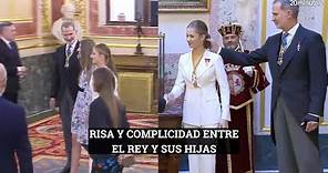 El rey Felipe VI muestra cercanía y complicidad con Leonor y Sofía