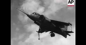 Hawker Siddeley P.1127 (prototype of Harrier) first tests on HMS Ark Royal (R09) in 1963