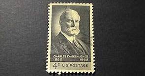 Postage stamp. USA. U.S.Postage. Charles Evans Hughes 1862-1962. Price 4 cents
