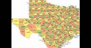 map of Texas counties