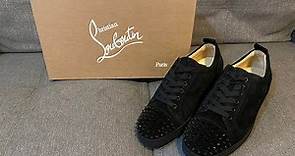 Christian Louboutin Sneakers: Louis Junior Spikes Flat Veau Velours | Unboxing and Review