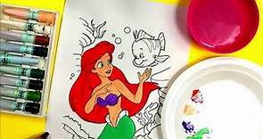 ✅Como Pintar a Ariel la Sirenita//Como colorear a la Sirenita