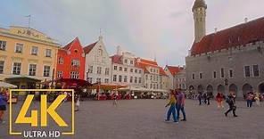 Exploring Tallinn, Estonia - 4K Walking Tour with City Sounds