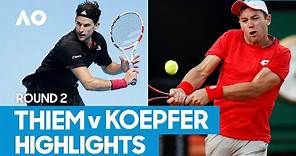 Dominic Thiem vs Dominik Koepfer Match Highlights (2R) | Australian Open 2021