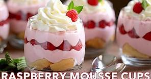 Dessert: Raspberry Mousse Cups - Natasha's Kitchen