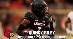 Quincy Riley 2023 Regular Season Highlights | Louisville DB