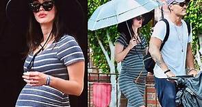 Megan Fox, embarazada de 8 meses, vuelve con su marido