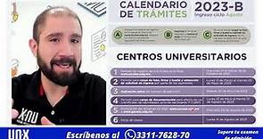 Calendario Oficial de trámites UdeG 23B licenciatura