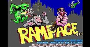 Rampage - gameplay - by Bally / Midway / Activision, 1988 - PC / DOS - George, Lizzie, and Ralph