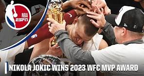 Nikola Jokic wins the 2023 Magic Johnson Western Conference Finals MVP award 🏆 | NBA on ESPN