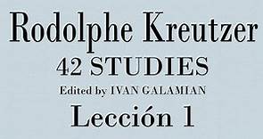 Rodolphe Kreutzer 42 Estudios - Lección 1