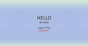 Hello by Adele - Easy chords and lyrics