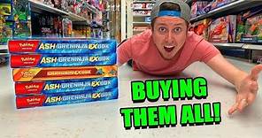 BUYING EVERY GRENINJA POKEMON CARD BOX I TOUCH AT WALMART! Opening & Hidden Finds