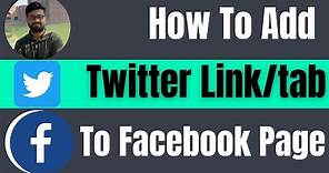 How to add twitter link to Facebook page - my twitter link