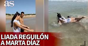 La última liada de Reguilón a su novia Marta Díaz: acabó en el agua con ropa