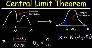 Central Limit Theorem - Sampling Distribution of Sample Means - Stats & Probability