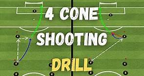 4 Cone Shooting Drill | Youth Soccer Coaching Exercises
