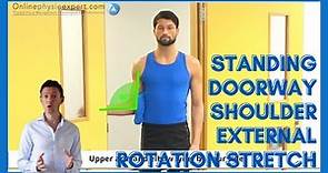 Standing Doorway Shoulder External Rotation Stretch