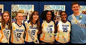Gaithersburg High School Trojans vs Springbrook HS Blue Devils Girls Varsity Volleyball Senior Night