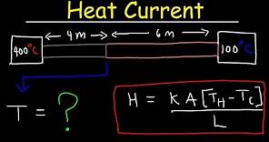 Heat Current, Temperature Gradient, Thermal Resistance & Conductivity Thermodynamics & Physics
