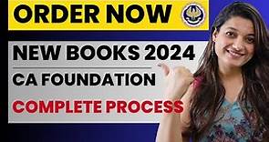 How To Order New Scheme Books For CA Foundation| Full Process | CA Foundation Online Classes | ICAI