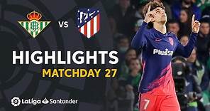 Resumen de Real Betis vs Atlético de Madrid (1-3)