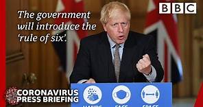 'We must act' to prevent second lockdown, Boris Johnson - UK Government Briefing 🔴 @BBCNews - BBC