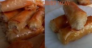 easy & delicious filo recipe /how to make phyllo rolls recipe with my secret filling