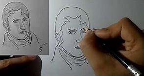 ¿Cómo dibujar a Manuel Belgrano? | How to draw Manuel Belgrano? |