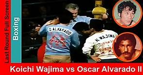Koichi Wajima vs Oscar Alvarado II, Widescreen Match Highlights 1975, Wajima in purple, Alvarado red