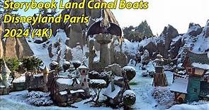 Storybook Land Canal Boats Full Ride in SNOW at Disneyland Paris 2024 - Le Pays des Contes de Fées