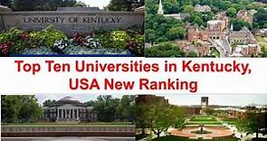 Top Ten Universities in Kentucky New Ranking | Online Colleges in Louisville KY