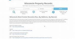 Wisconsin Property Records (Search Real Estate / Tax Info By Name and Address).