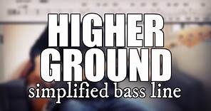Higher Ground - Stevie Wonder | Simplified bass line with tabs #73