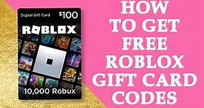 ⭃Free Roblox Gift Card Codes ⭃For Robux Generator