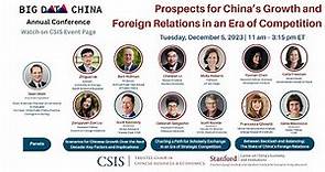 Prospects for China’s Growth and Foreign Relations in an Era of Competition