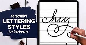 10 Easy Script Lettering Styles for Beginners + FREE Cheat Sheet!