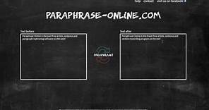 Paraphrase Online - The Best Free Text Rewriting and Paraphrasing Tool!