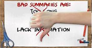 How To Write a Summary