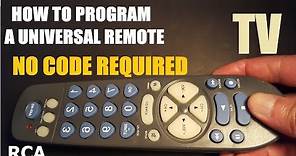 How to program RCA universal remote control without TV codes