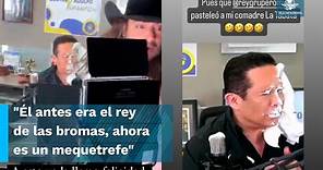 Rey Grupero le da un "pastelazo" a Gustavo Adolfo Infante durante transmisión en vivo