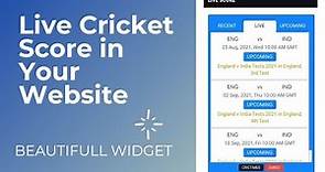HOW TO DISPLAY LIVE CRICKET SCORE IN WEBSITE| IPL AND ALL MATCHES |